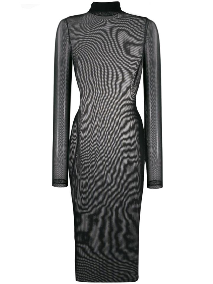 Mm6 Maison Margiela Sweaterdress With Knit - Black