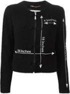 Moschino Measurements Jacket, Women's, Size: 46, Black, Polyamide/acetate/rayon/virgin Wool