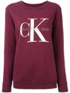 Calvin Klein Jeans Logo Print Sweatshirt, Women's, Size: Xs, Red, Cotton