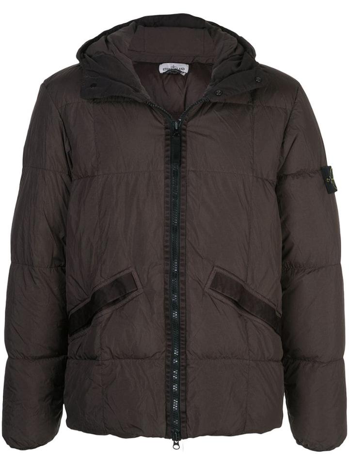 Stone Island Goose Down Jacket - Brown