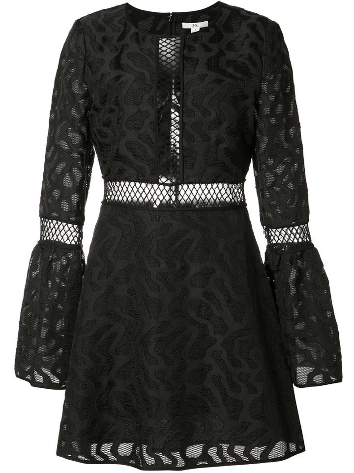 Zac Zac Posen Zarya Floral Crochet Dress, Women's, Size: 10, Black, Polyester/cotton/nylon/polyester