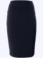 Norma Kamali Knee-length Pencil Skirt, Women's, Size: Xs, Blue, Polyester/spandex/elastane