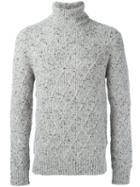 Michael Michael Kors Roll Neck Jumper, Men's, Size: Medium, Grey, Nylon/viscose/wool