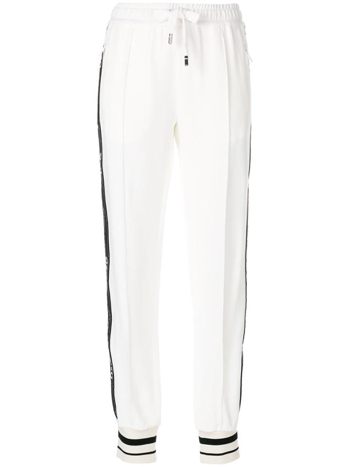 Dolce & Gabbana Contrast Panel Sweatpants - White