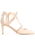 Racine Carree Cut-detail Heeled Pumps - Nude & Neutrals