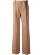 Max Mara Belted Straight Trousers, Women's, Size: 42, Nude/neutrals, Camel Hair