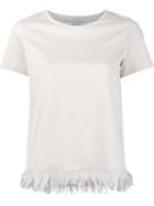 Dorothee Schumacher Frayed Hem T-shirt, Women's, Size: 1, Nude/neutrals, Cotton