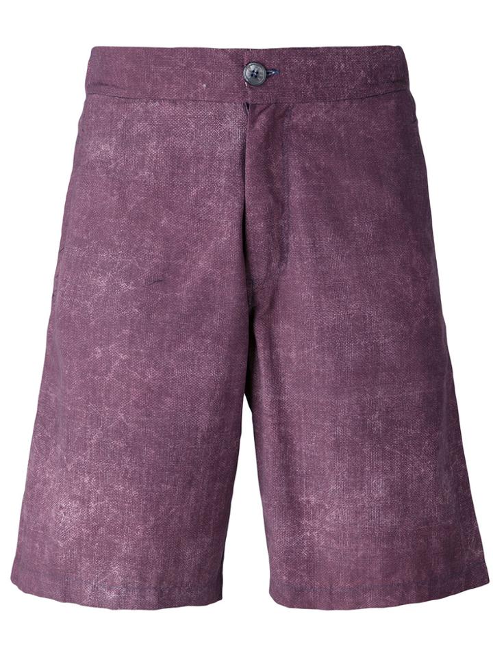 Fashion Clinic Timeless Washed Swim Shorts - Pink & Purple