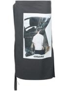 Komakino Printed Picture Waist Scarf - Grey