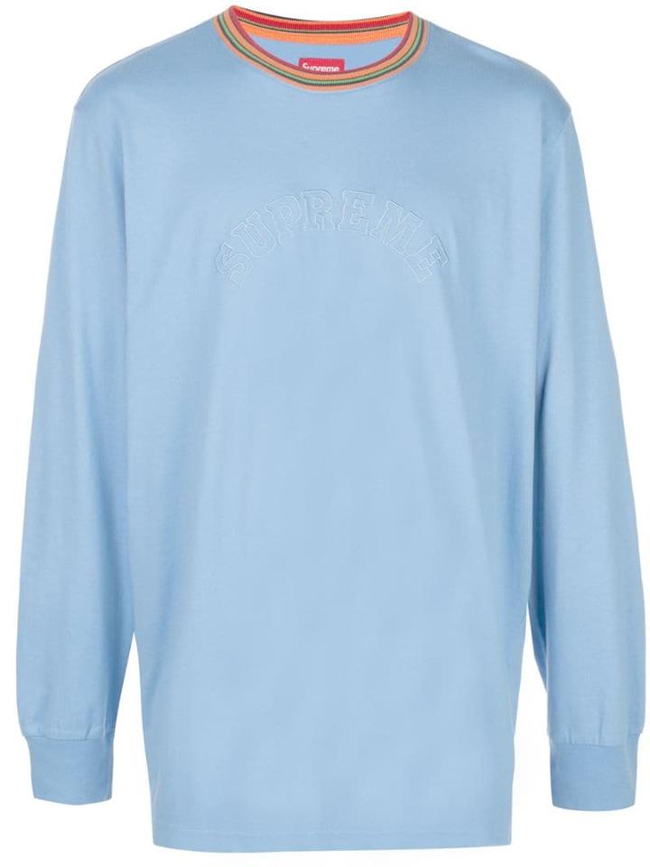 Supreme Striped Rib Long Sleeve Top - Blue