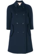 No21 - Double Breasted Coat - Women - Polyester/spandex/elastane/acetate/viscose - 42, Blue, Polyester/spandex/elastane/acetate/viscose