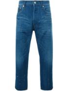 Ymc Cropped Jeans, Men's, Size: M, Blue, Cotton