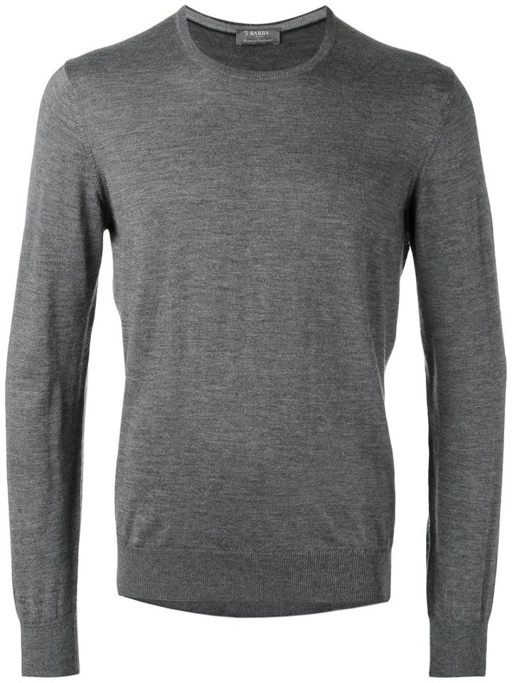 Barba - Classic Sweater - Men - Silk/cashmere - 50, Grey, Silk/cashmere