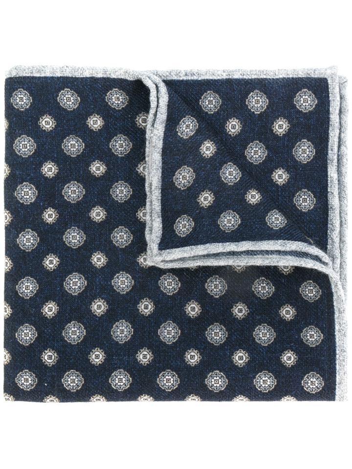 Eleventy Printed Pocket Square - Grey