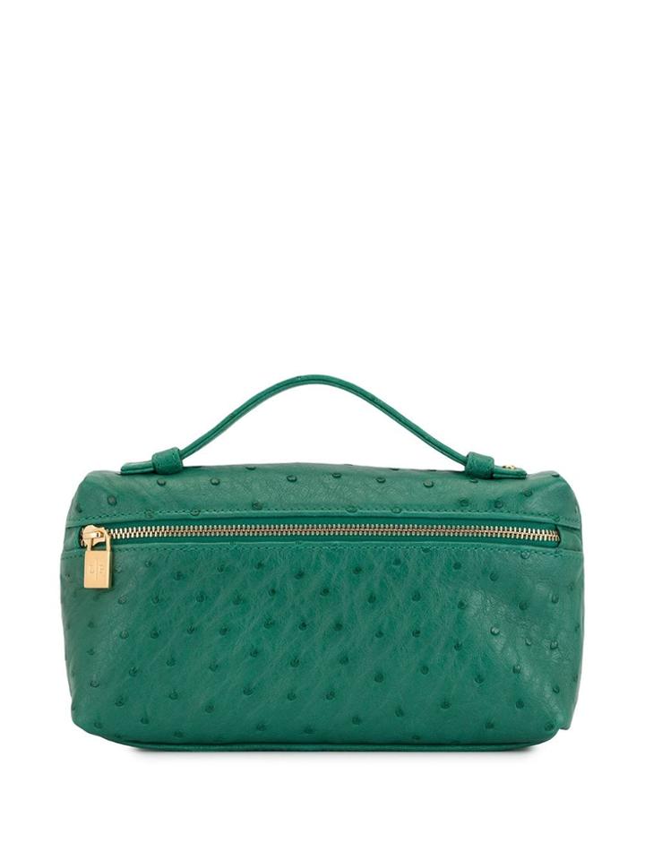 Loro Piana Front Zipped Tote Bag - Green