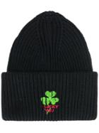 Philosophy Di Lorenzo Serafini Clover Ribbed Knit Beanie - Black
