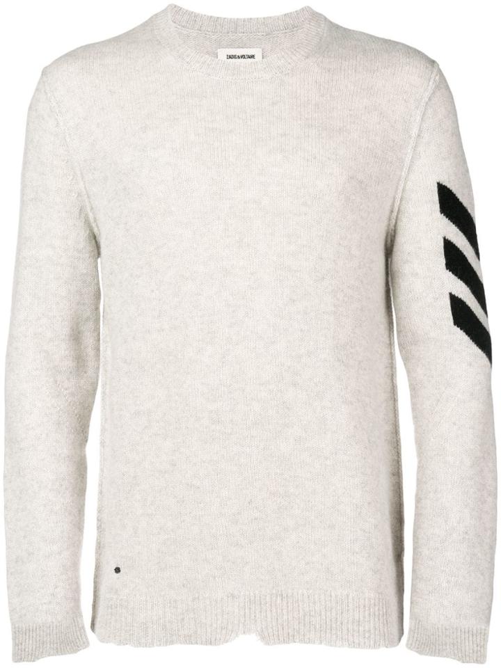 Zadig & Voltaire Distressed Knitted Jumper - Neutrals