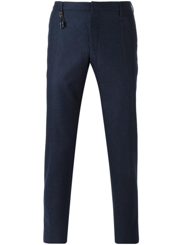 Incotex Straight Leg Trousers, Men's, Size: 46, Blue, Wool