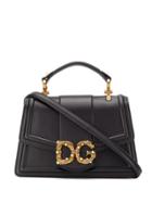 Dolce & Gabbana Logo Embellished Tote Bag - Black