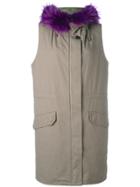 Army Yves Salomon Hooded Gilet - Green