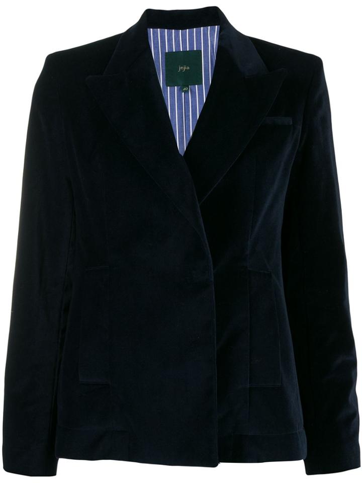 Jejia Double-breasted Blazer - Blue