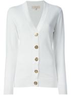 Tory Burch Simone Cardigan, Women's, Size: L, White, Cotton