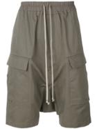 Rick Owens Drop-crotch Pocket Shorts - Green