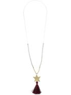 Maria Teresa Sottile Tasseled Star Necklace, Women's, Metallic