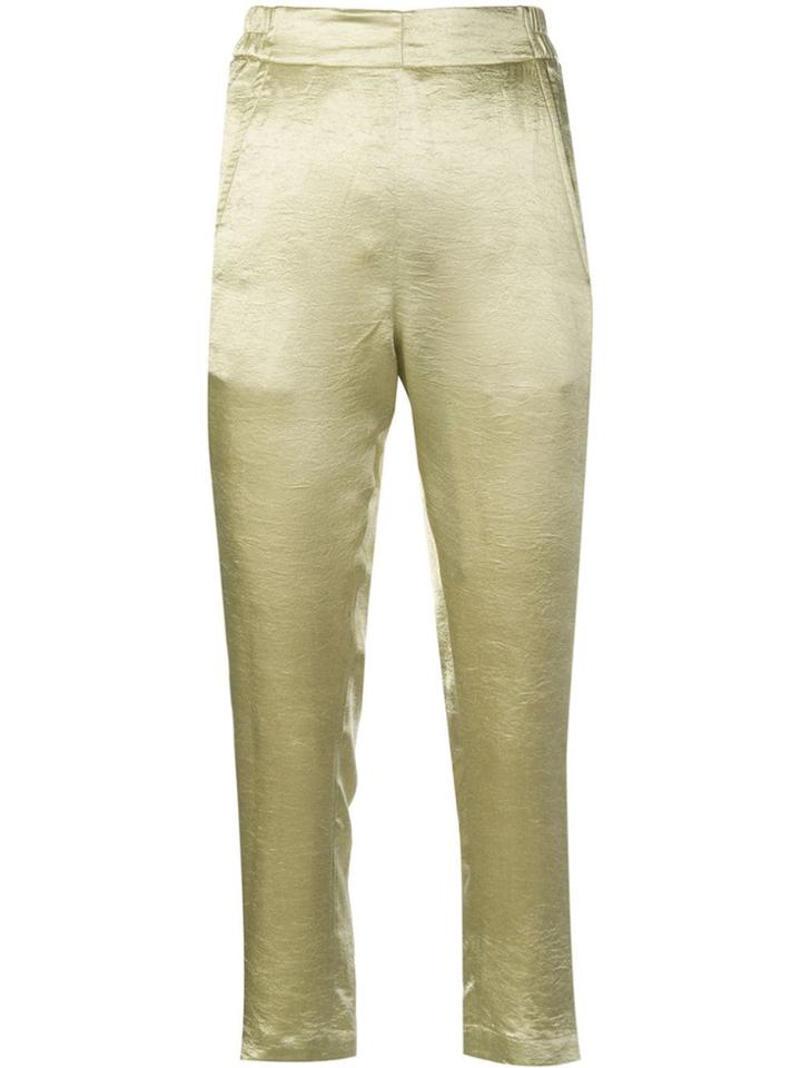 Ann Demeulemeester Cropped Tapered Trousers - Green