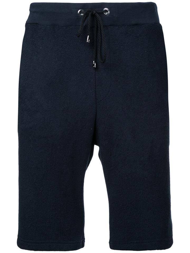 Drawstring Bermuda Shorts - Men - Cotton - M, Blue, Cotton, Estnation