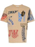 Jw Anderson University Logo Print And Embroidered Cotton T Shirt -
