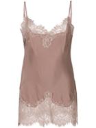Gold Hawk Lace Trim Cami - Pink