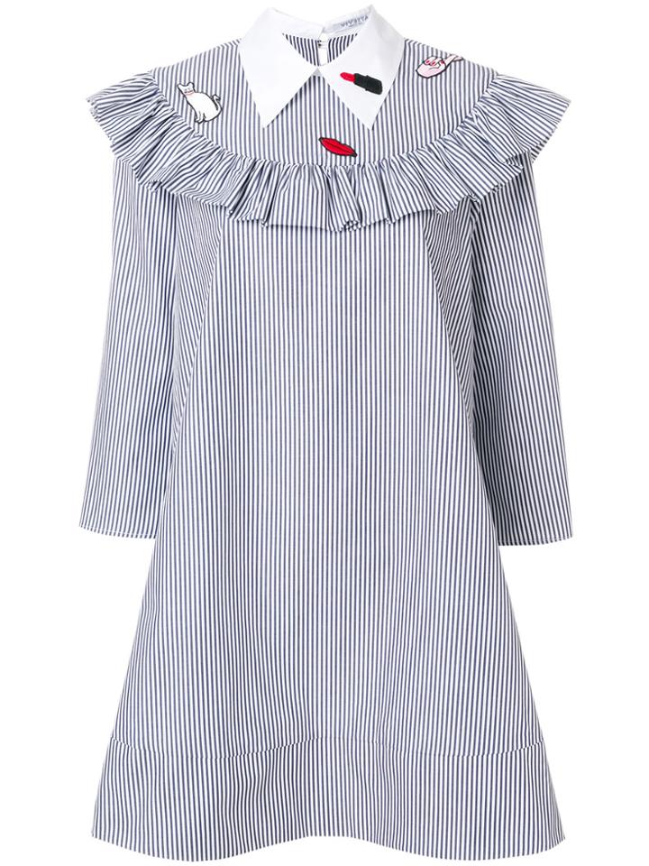 Vivetta Striped Shirt Dress - Blue