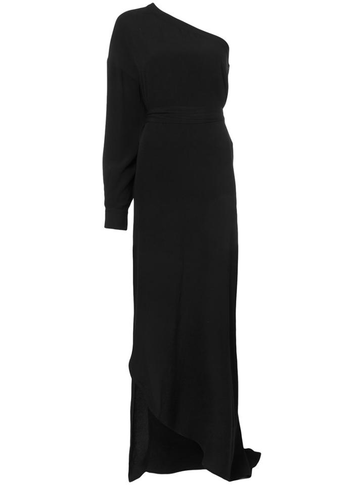 Rosetta Getty - Wrap Gown - Women - Viscose - 6, Black, Viscose