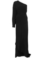 Rosetta Getty - Wrap Gown - Women - Viscose - 6, Black, Viscose