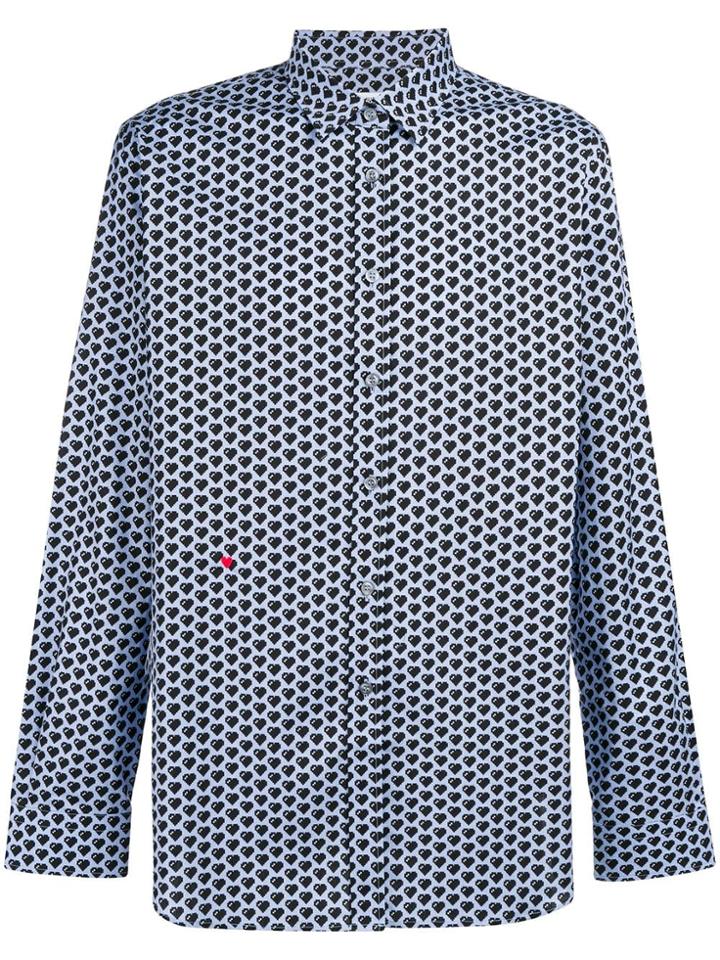 Moschino Heart Patterned Shirt - Blue