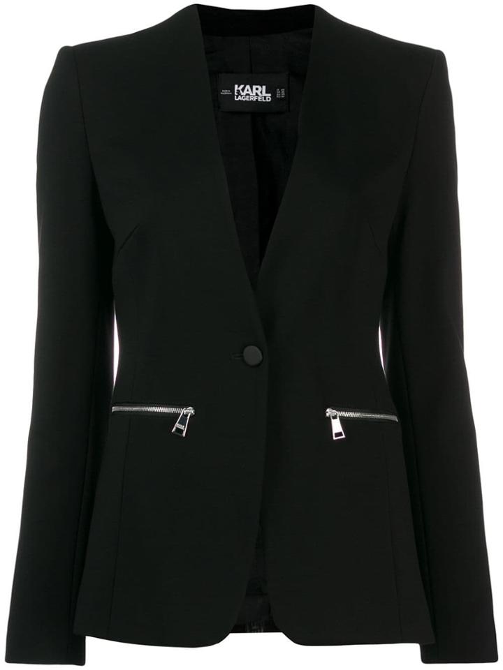Karl Lagerfeld Logo Tape Blazera - Black