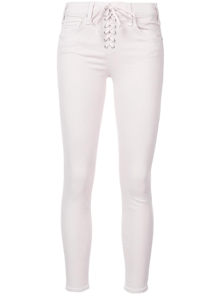 Mcguire Denim Lace Up Skinny Jeans - Pink & Purple