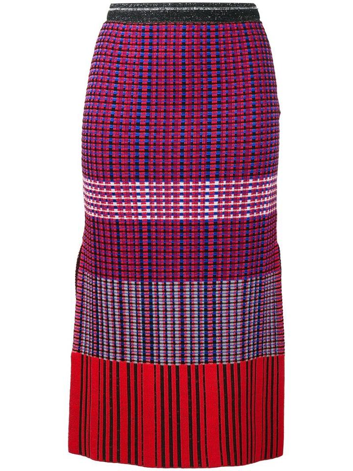 Proenza Schouler - Knitted Pencil Skirt - Women - Viscose/silk/rayon/polyester - S, Red, Viscose/silk/rayon/polyester