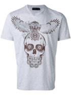 Etro Skull Print T-shirt, Men's, Size: Large, Grey, Cotton