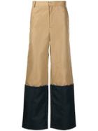 Paria Farzaneh Straight-leg Contrast Cuff Trousers - Brown