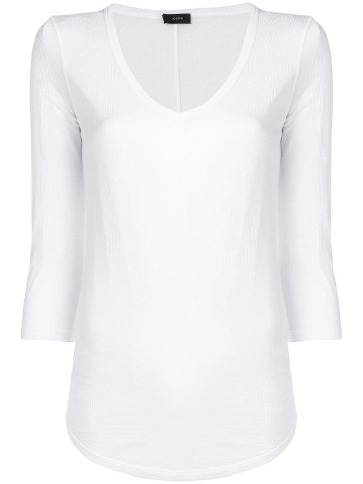Joseph Panelled V-neck Top - White