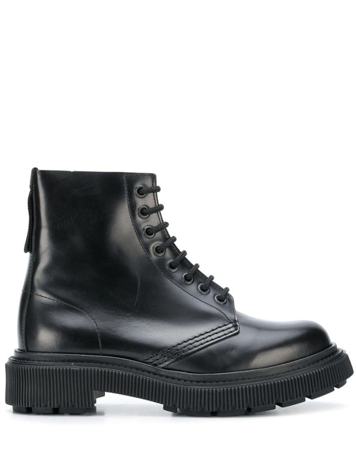 Adieu Paris Lace-up Boots - Black