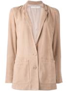 Drome Button Up Blazer, Women's, Size: Medium, Nude/neutrals, Goat Suede/acetate/cupro