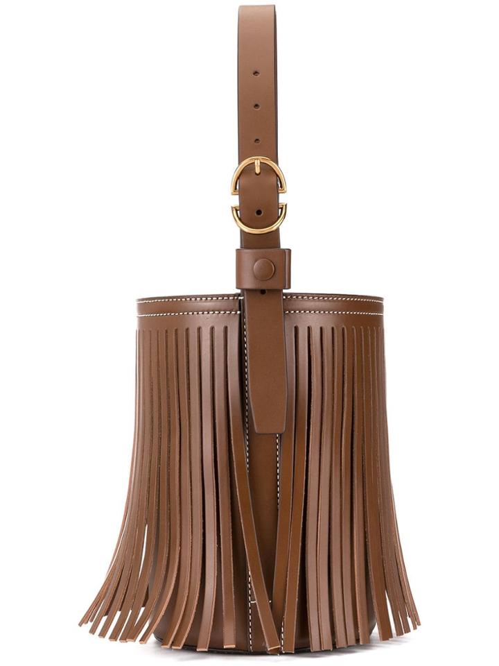 Trademark Fringe Bucket Bag - Brown