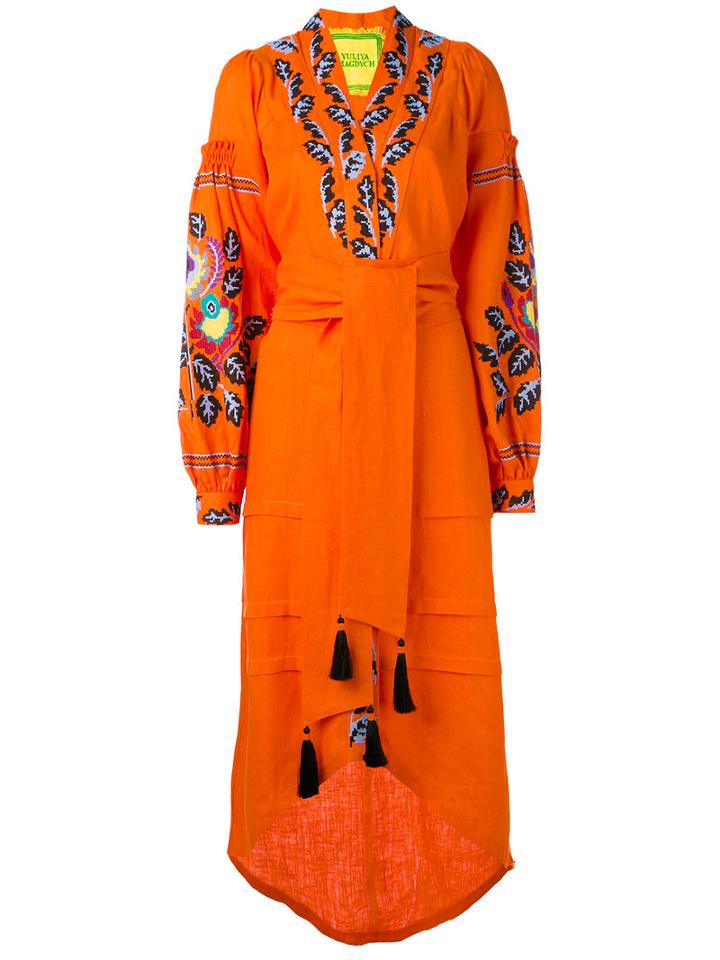 Yuliya Magdych - Eden Tree Kaftan - Women - Linen/flax - M, Yellow/orange, Linen/flax