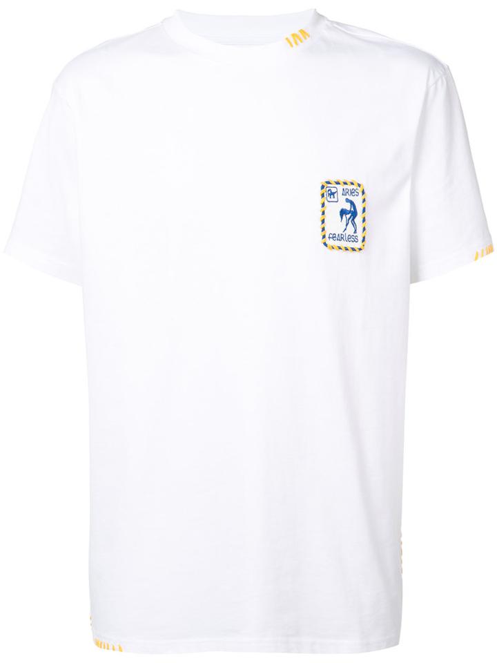 Palm Angels 'aries Kamasutra' T-shirt, Men's, Size: Medium, White, Cotton/spandex/elastane