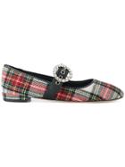 Miu Miu Mary-jane Tartan Ballerinas - Multicolour