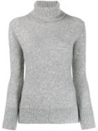 Fabiana Filippi Embellished Turtle-neck Sweater - Grey
