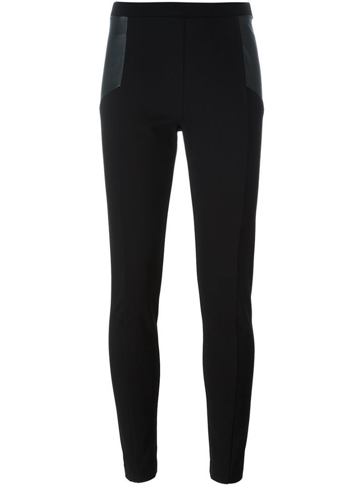 Michael Michael Kors Panelled Leggings, Women's, Size: Small, Black, Viscose/nylon/spandex/elastane